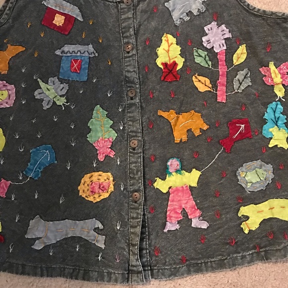 NWT. Sacred Threads Appliquéd Vest. 25802 CL/GY01 - Picture 7 of 8